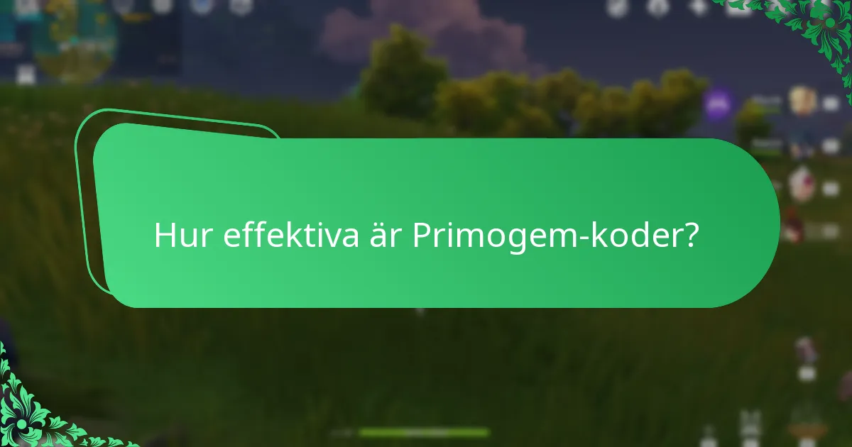 Vad är de historiska Primogem-koderna?