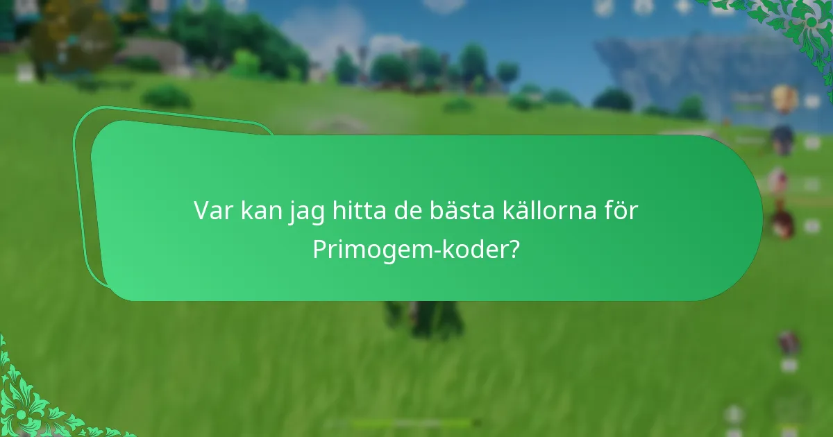 Vilka sociala mediekanaler ger pålitliga uppdateringar om Primogem-koder?